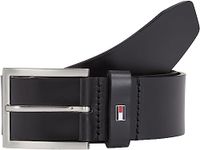 Tommy Hilfiger Men Hampton 4.0 Belt Leather, Black (Black), 90