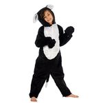 Black and White Cat Costume for Kids 10-12 Yrs