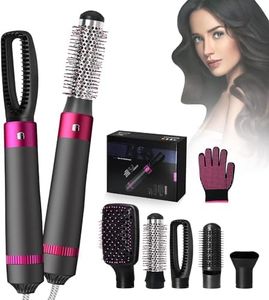 Asciugacapelli Multifunzione Hair Styler, 5 in 1 Pettine ad aria calda, Spazzola Ad Aria Calda, Curly Hot Air Styler, Capelli Curler Negativo Agli ioni Negativi, Rotante Pettine Curling
