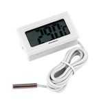 AptechDeals Mini LCD digital thermometer sensor wired for Room temperaure/fridges, Indoor Outdoor Portable Pocket LCD Electronic Temperature Meter Tester Instant Read Thermocouple