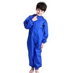 Kids Baby One Piece Rain Suit Waterproof Coverall with Hood Jumpsuit 10-12 Years