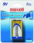 Maxell 721150 9 Volt Alkaline Battery Single 1 Pack