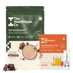 The Healthspan Co. 2 Weeks Weight Management Package For Men & Women | Gut Nourishing Meal Replacement Shake 425Gm Belgian Chocolate And Probiotic (3Gm X 15 Sachets), Orange | No Added Sugar