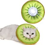 ANWA Adjustable Cat Cone Collar Soft, Cute Cat Donut Collar After Surgery, Kitten Recovery Cones to Stop Licking
