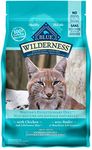 Blue Buffalo Wilderness High Protein Grain Free, Natural Adult Indoor Hairball Control Dry Cat Food, Chicken 2.2kg bag, kibble, Medium Bag