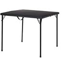 Mainstays 34" Square Fold-in-Half Table, Black, Folds for Easy Storage