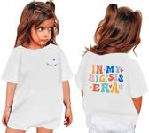 Zylkor Toddler Big Sister Shirts in My Big Sister Era Girl Graphic T-Shirt Casual Toddler Infant Girls Outfits, White2, 4 Years