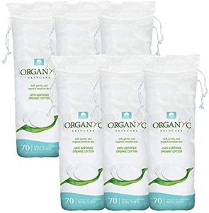Organyc - 100% Certified Organic Cotton Rounds - Biodegradable Cotton, Chemical Free, for Sensitive Skin (420 Count) - Daily Cosmetics. Beauty and Personal Care