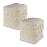 Littles & Bloomz, Reusable Cloth Nappy Inserts Booster, Bamboo, Pack of 20