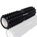 Strauss Grid Foam Roller | Eco-Friendly Spikes Foam Roller | Premium Eva Foam | Light Weight & Travel-Friendly Foam Roller for Relieve Muscle Tightness, Soreness & Inflammation (Black)