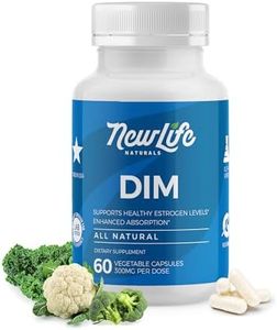 NewLife Naturals Diindolylmethane DIM Supplement: 300mg DIM Plus BioPerine Estrogen Metabolism Supplements - Hormone Balance for Women and Men, Menopause Support, PCOS and Acne Treatment - 60 Capsules