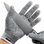 NoCry Cut Resistant Gloves - Ambidextrous, Food Grade, High Performance Level 5 Protection. Size Small, Free Ebook Included!