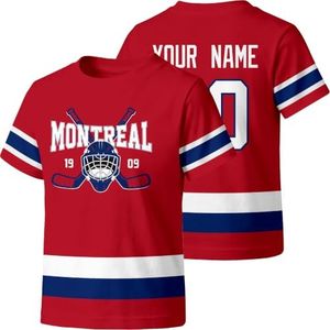 KREDE Montreal T Shirt Custom Name Number Gift for Kids Girl Boy
