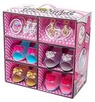 Shoes and Jewelry Boutique - Little Girl Princess Play Gift Set with 4 Pairs of Shoes, Collection of Earrings, Bracelets Rings - Great for Dress Up