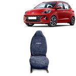 Kingsway® Towel Fabric Car Seat Covers Compatible with Hyundai Grand I10 Nios (Year 2023 Onwards), 100% Cotton, Grey Cclor, Complete Set of All Seats (Car Specific Front + Rear Seat Covers)