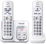 Panasonic DECT 6.0 Expandable Cordless Phone with Link-to-Cell, Answering Machine, Call Block, and Talking Caller ID - 2 Cordless Handsets - KX-TGD592CW (White)