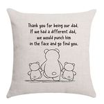 Aocaso Dad Gifts from Daughter Son Birthday Gifts Dad Father Cushion Cover Throw Pillow Cover from Daughter Son (thank you for being our dad)