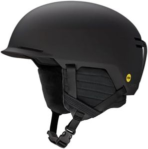 Smith Scout Snow Helmet – Adult Ski & Snowboard Helmet with MIPS Technology, Adjustable Fit, Ear Padding & Ventilation – Head Protection for Men & Women – Matte Black, Medium