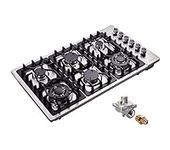 34 Inch Gas Cooktop Built-in Stainl