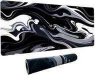 Marbled Design Fluid Pattern Mouse Pad,Thick Waterproof Large Gaming Mousepad with Stitched Edge,Mouse Computer Desk Accessories,Non-Slip Base Mouse Keyboard Mat 800X400X4mm