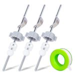 FullMayPro Lavatory Pop-Up Center Piece Assembly,Pop-Up Drain Repair Kit,Fits Most Popular Brands,Replacement Bathroom Sink Pivot Rod,15MM Ball, Chrome（3PCS）