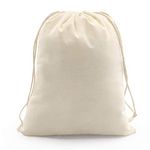 SumDirect 20Pcs Cotton Muslin Bags, Large White Cotton Bag Gift Pouch with Drawstring Reusable Packing Storage Bags for Wedding, Party, Birthday(20x25cm)