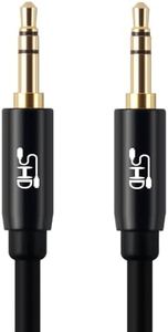 SHD Aux Cable, 3.5mm Audio Cable Aux for Car Auxiliary Audio Stereo Cable 3.5mm Cord Premium Sound Dual Shielded with Gold Plated Connectors-6Feet…