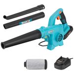 Berserker 20V Leaf Blower Cordless 2.0Ah Battery Operated and Charger Included,2-in-1 Compact Electric Powered Handheld Lightweight Variable-Speed Yard Vacuum for Lawn Care,Snow Blowing,Dust Cleaning