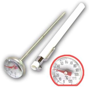 MJ Steel Large Dial Cooking Food Probe Meat Instant Thermometer (White)