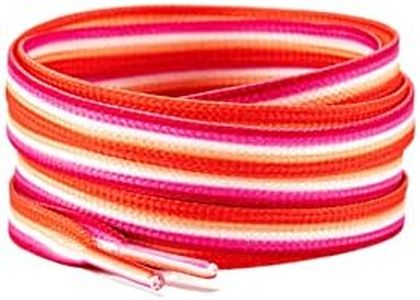 Lesbian Shoelaces, Lesbian Proud Love, Lesbian Gifts, Lesbian Flag Striped Shoelaces,ShoeLaces for Sneakers, Trainers, Boots & Shoes,Colorful Shoe Laces for Parades -1 Pack 150cm Lesbian Shoelace