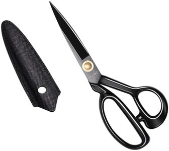 WUTA Heavy Duty Scissors, 10 inch, Black, Stainless Steel, Modern, Heavy-Duty, Ambidextrous, Perfect for Cutting, Sewing, Altering, Leather, Dressmaking, Flexible Fabrics, Carpet, Paper