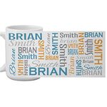 Let's Make Memories Personalised Your Name Signature Mug - Custom 443.6 ml Coffee Mug - for Him - for Her - Blue/Orange