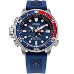 Citizen Mens Promaster Aqualand 200M Depth Meter Eco-Drive Watch 46mm Silver-Tone Stainless Steel Case Blue Polyurethane Strap with Blue Dial (BN2038-01L)