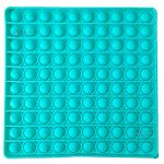 Toyshine 100 Bubbles, 169 Grams, 20 CM Square Pop It Push Bubble Popping Sounds Toy, BPA Free Silicone, Push Bubbles Toy for Autism Stress Reliever, Sensory Toy - SEA Green Pop it Toy