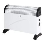 Warmlite WL41001N Convection Heater, 3 Heat Settings, Adjustable Thermostat, Integrated Carry Handles and Overheat Protection, 2000 W, White