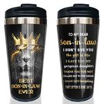 Muilzon Son-in-Law Gifts Coffee Tumbler 15 oz - Son in Law Gifts from Mother in Law/Father in Law Travel Mug - Gifts for Son in Law Tumblers - Birthday Gift Ideas for Son in Law