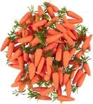 Juvale 100 Pack Artificial Fake Baby Carrots for Craft DIY Home Kitchen Decoration