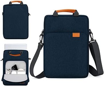 13 inch Laptop Sleeve with Shoulder Strap and Handle, Computer Bag Carrying Case for 13.3 Apple Macbook Air, Mac Pro, iPad 12.9, Surface Pro 9, Gateway ASUS L210 Dell Acer Chromebook Lenovo IdeaPad 3 Samsung Chromebook 11.6, Microsoft Surface Laptop Go 12.4" with Protective Padded (Blue)