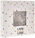 Pioneer Photo Albums EV-246/L Golden Dots Live Laugh Love 200 pkt 4x6 Pocket, Gold