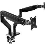 Invision Dual PC Monitor Arm Bracket Ergonomic Height Adjustable (Gas Assisted) Full Motion Long Arm Desktop Clamp Mount for 24”-35” Screens Tilt & Swivel VESA 75mm & 100mm Weight 2kg to 15kg (MX900)