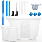 Silicone Measuring Cups for Resin, 600&100ml Resin Mixing Cups, Silicone Stir Sticks,Silicone Spatula,Mixing Paddle,Dispense Cup,Dripper,Gloves for Epoxy Resin Mixing,Molds,Jewelry Making,Easy Clean