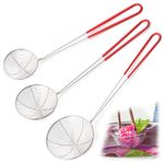 3 Pcs Spider Strainer Skimmer, Hot Pot Strainer, Stainless Steel Wire Skimmer Spoon, Kitchen Mesh Spoon for Cooking Hot Pot Frying Boiling Noodles Pasta (3 Sizes)