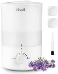 LEVOIT Humidifiers for Bedroom Large Room, 3L Cool Mist Top Fill Oil Diffuser for Baby Nursery and Plants, 360 Degree Nozzle, Quiet Rapid Ultrasonic Humidification for Home Whole House, White