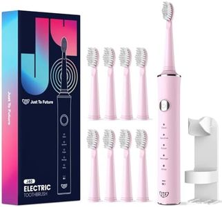 Sonic Electric Toothbrush for Adults, Rechargeable Toothbrush with 8 Brush Heads and Stand for Travel, 5 Modes and 2 Min Auto Smart Timer, 2 Hours Charge for Waterproof Power Motor