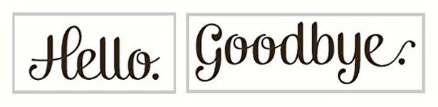 Wall Decor Plus More WDPM3264 Hello Goodbye Quote Wall Decal Art for Entryway, 23 x 4.5-Inch, Chocolate
