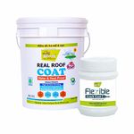 NUSHAR INDIA Real Roof Coat+Flexible Crack Coat | Waterproof Coating For Roofs,Balcony and Bathroom | Acrylic Polymer For Waterproofing And Repairs (20kg)