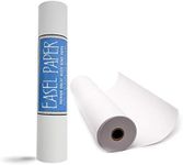 White Art Easel Paper Roll (12 Inch by 75 Feet) 100 Percent Recyclable Non-Yellowing Arts and Crafts Bond Paper for Paper Tablecloths, Bulletin Board Backing and Wall-Mount Note Stations