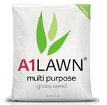 A1 Lawn - Multi Purpose Grass Seed, 15kg (420m2) - Fast Growing UK Quality, Fresh, Pet & Child Friendly - Ideal for Patch Repair, Over Seeding, New Lawns & Thickening. DEFRA Approved (AMPRO26)