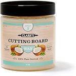 CLARK'S Coconut Cutting Board Wax - Refined Coconut Oil - Natural Beeswax - Carnauba Wax Blend - Mineral Oil Free - for Wood Cutting Board - Cheese Boards - Butcher Block Island - Wood Utensils - 6 oz