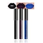 3Colors Black Lipstick Eye Black Stick Matte Blue Face Body Paint Football Baseball Softball Lip Gloss Set For Sports Costume Accessories Halloween SFX Makeup Kit